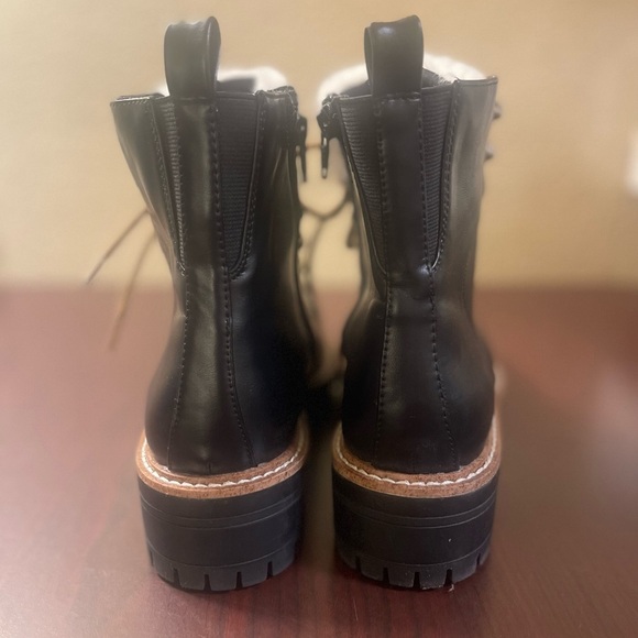 Target Black Combat Moto Boots with Rugged Sole - Picture 7 of 14